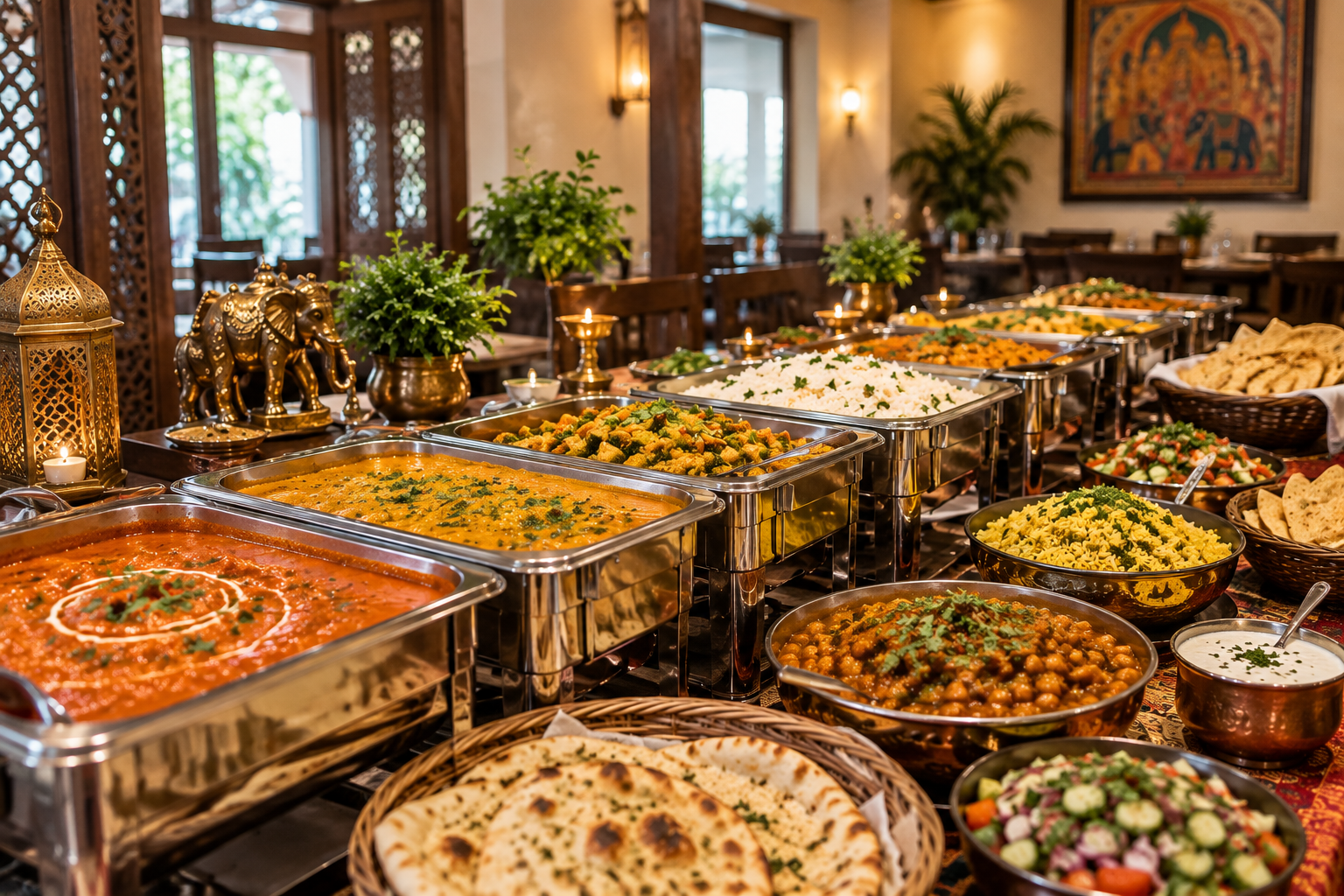 3. Warm Indian Buffet